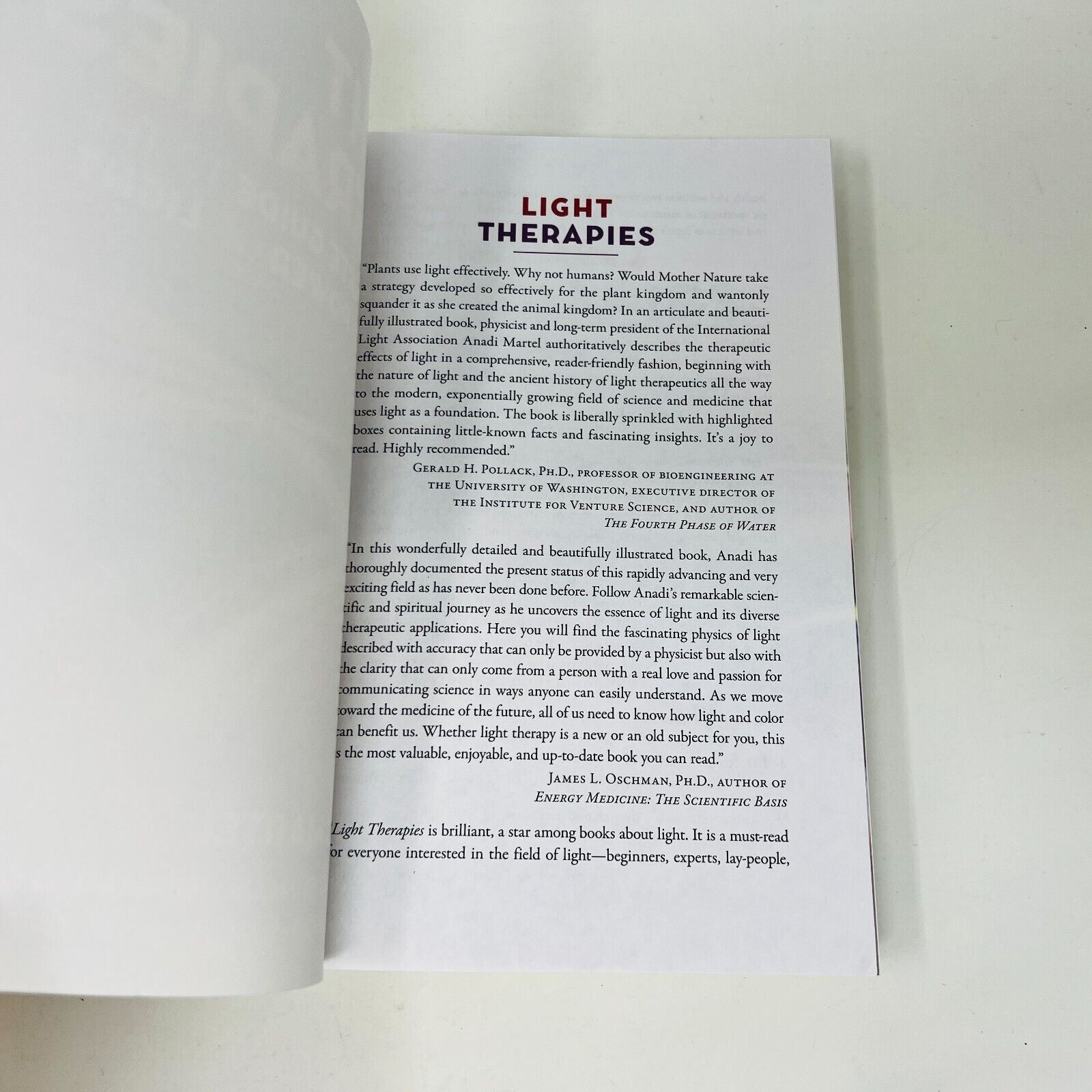 Light Therapies A Complete Guide to the Healing Power of Light by Anadi Martel