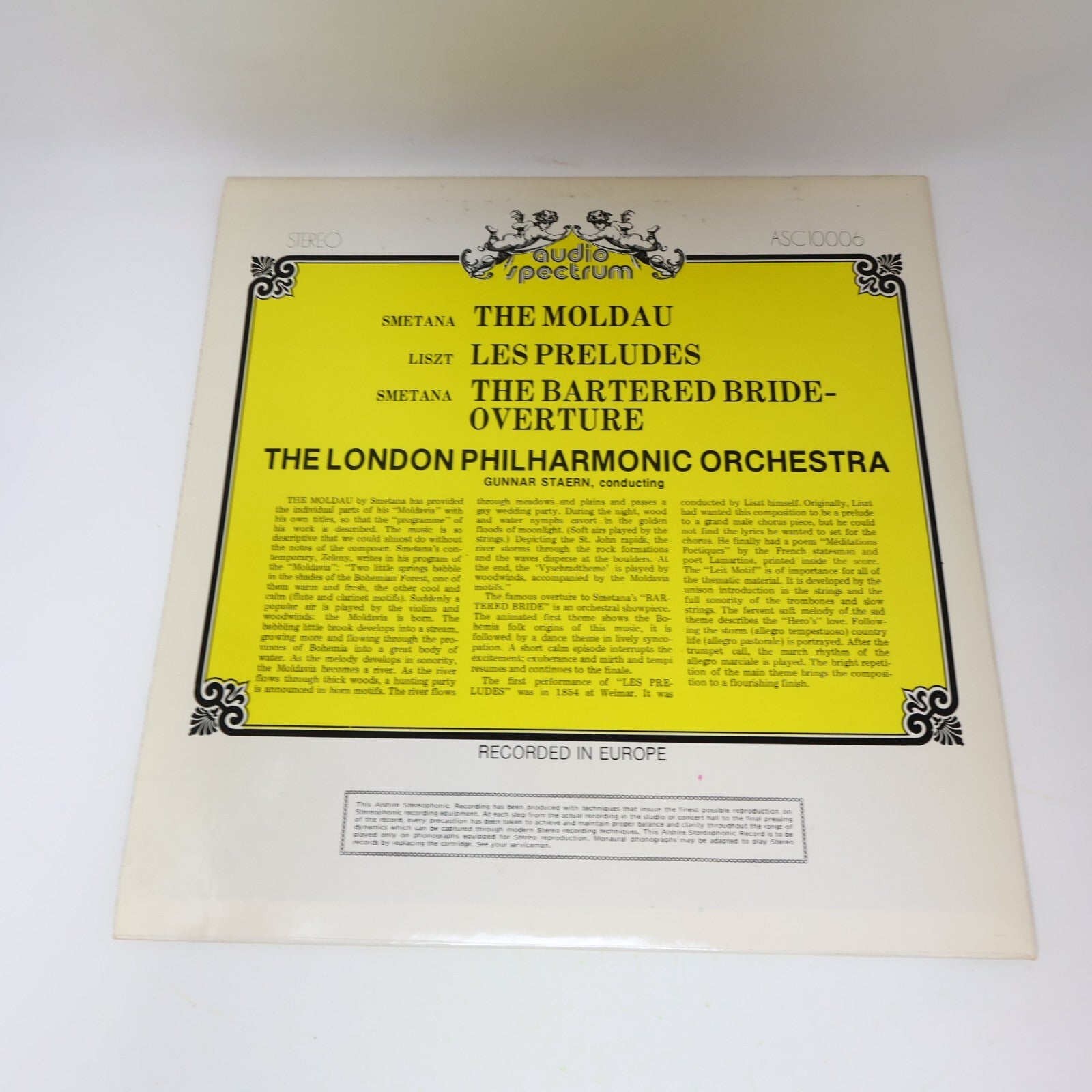 Smetana-Liszt Gunnar Staern London Philharmonic Moldau Preludes Record ASC-10006