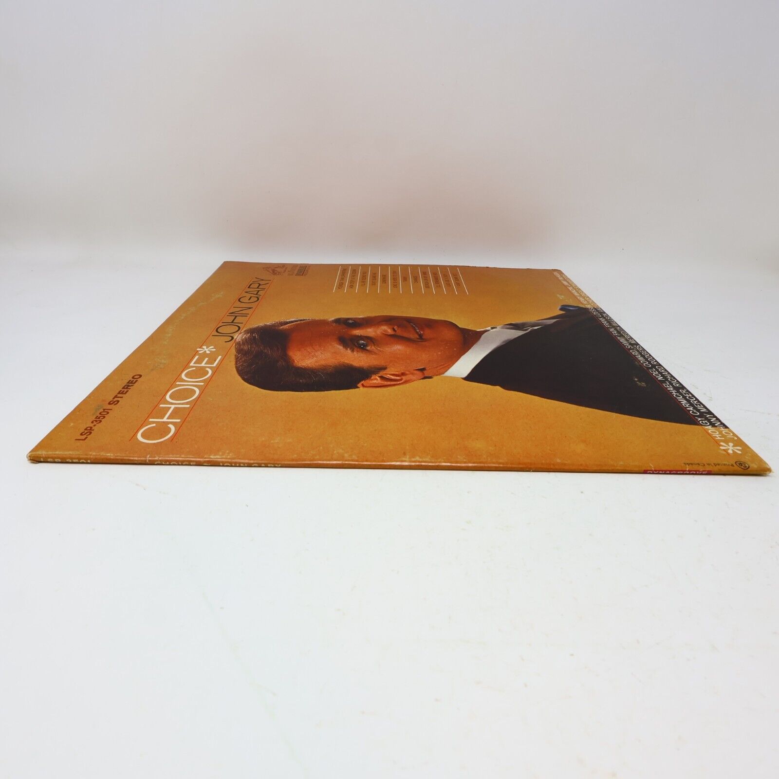 John Gary Choice LP Record Vinyl RCA Victor LSP-3501 Canada I'll Be Seeing You