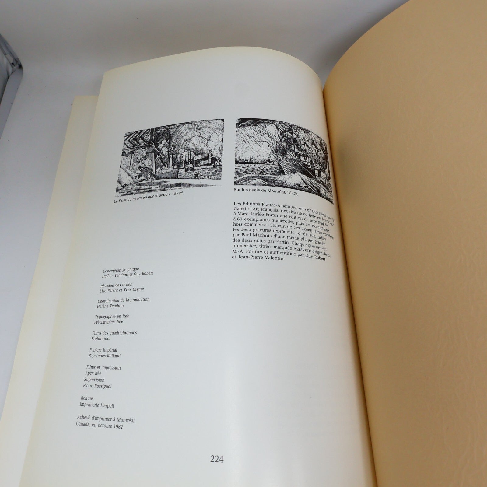 1982 Fortin l'Oeuvre et l'Homme Guy Robert Marc-Aurèle Fortin Québec Français HC