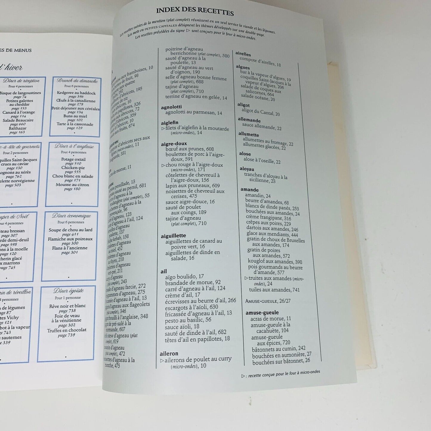 1990 Larousse de la Cuisine 1500 Recettes Livre Laure Flavigny Français Cookbook