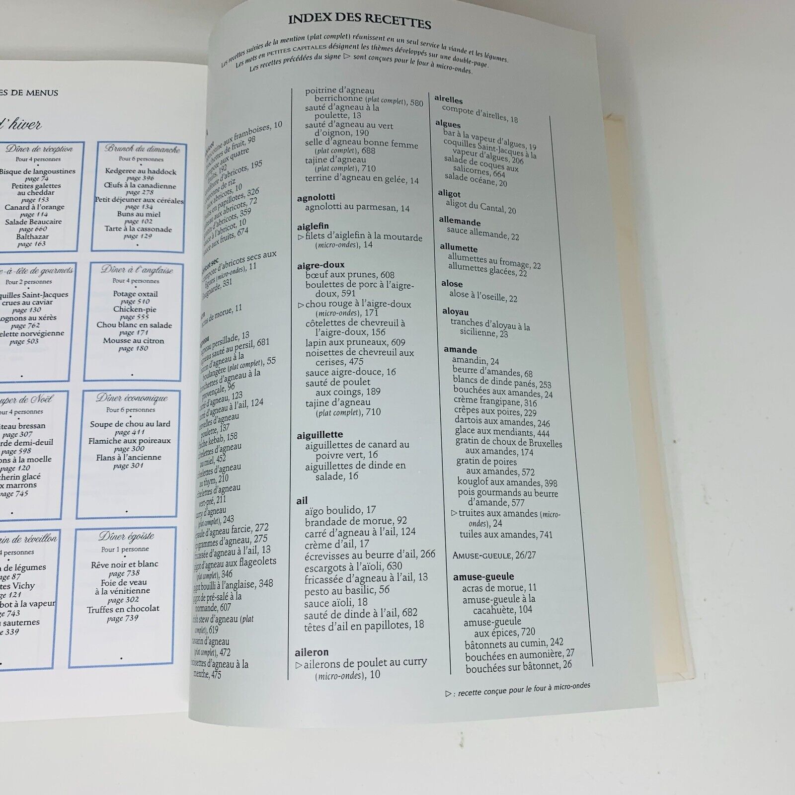 1990 Larousse de la Cuisine 1500 Recettes Livre Laure Flavigny Français Cookbook