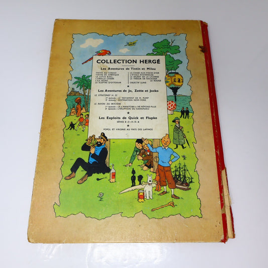 Tintin L'Étoile Mystérieuse Hergé Casterman 1954 HC B9 Belgique Français/French