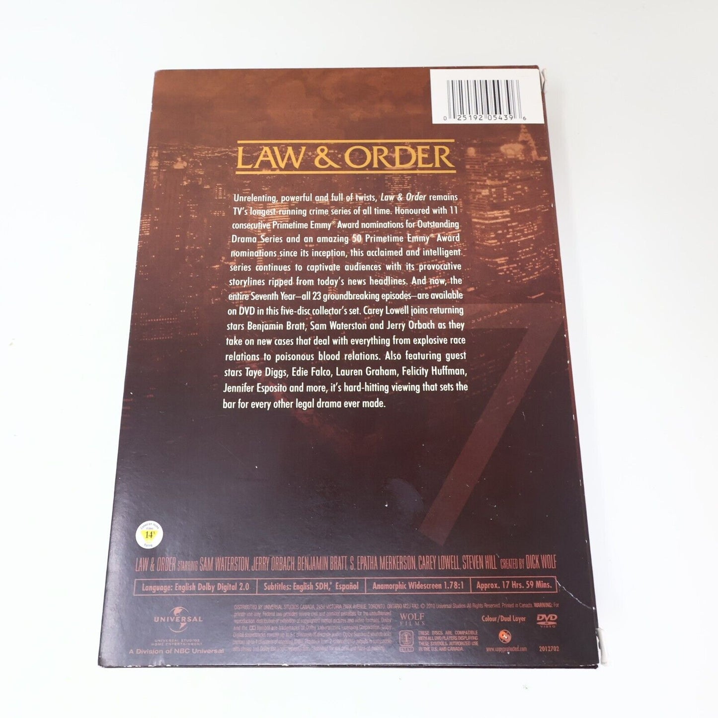 Law & Order The Seventh Year #7 Season 96-97 DVD Tested TV Series 2010 Region 1