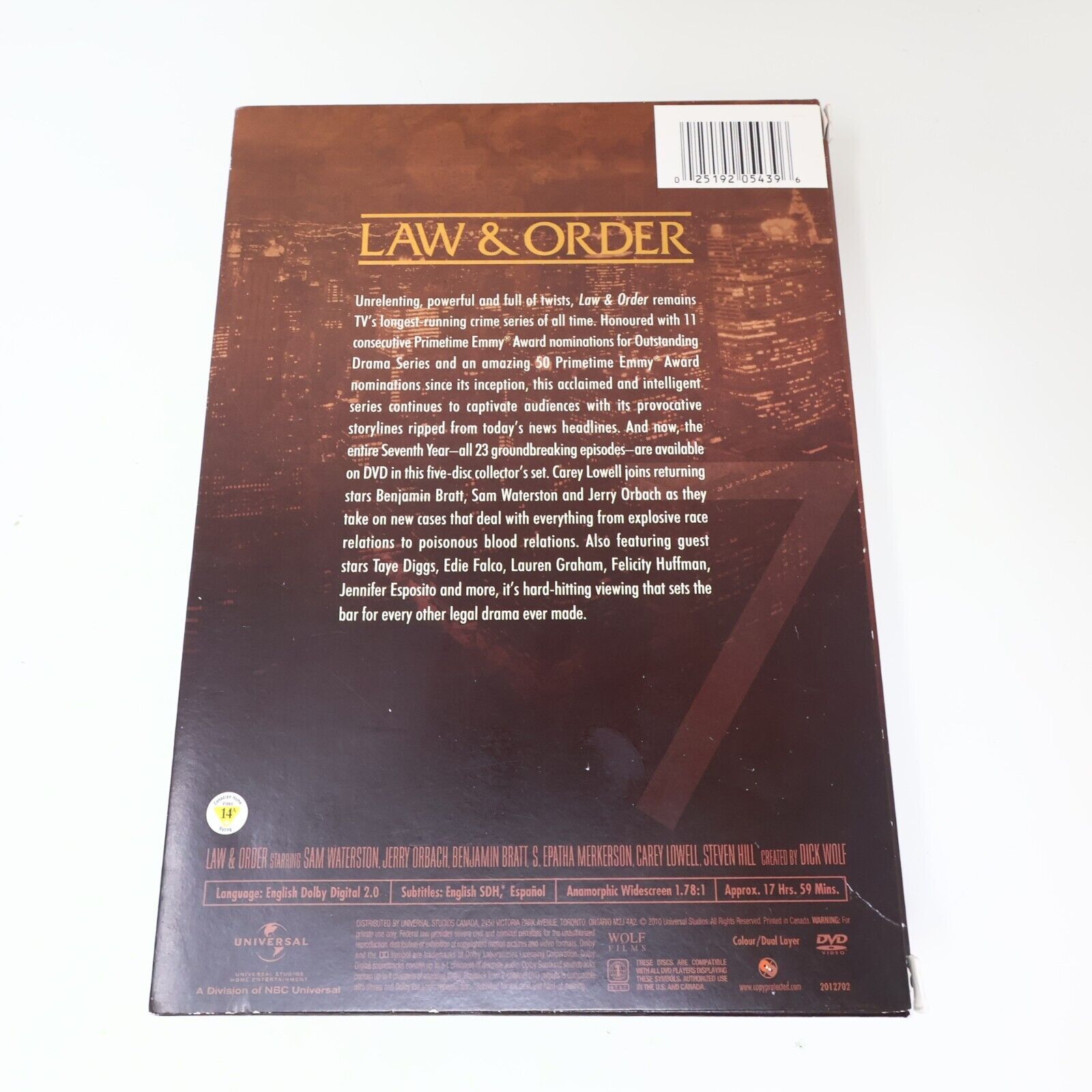 Law & Order The Seventh Year #7 Season 96-97 DVD Tested TV Series 2010 Region 1