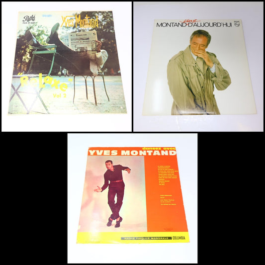 Yves Montand Lot 3 Disques LP Relaxe Vol 2/Dansez Avec/D'Hier et D'Aujourd'Hui