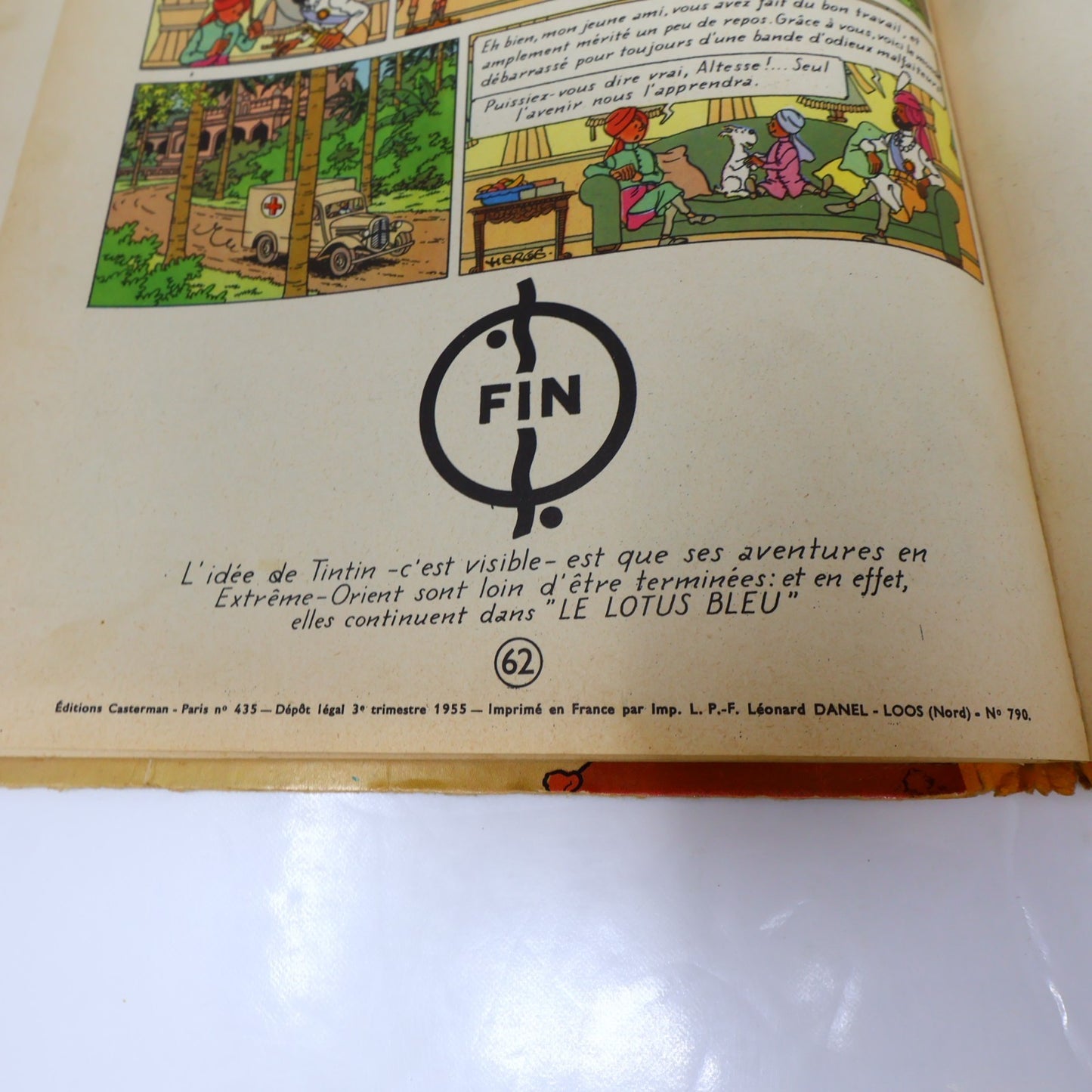 Tintin Les Cigares du Pharaon Hergé Casterman B14 1955 EO Couleur Français HC