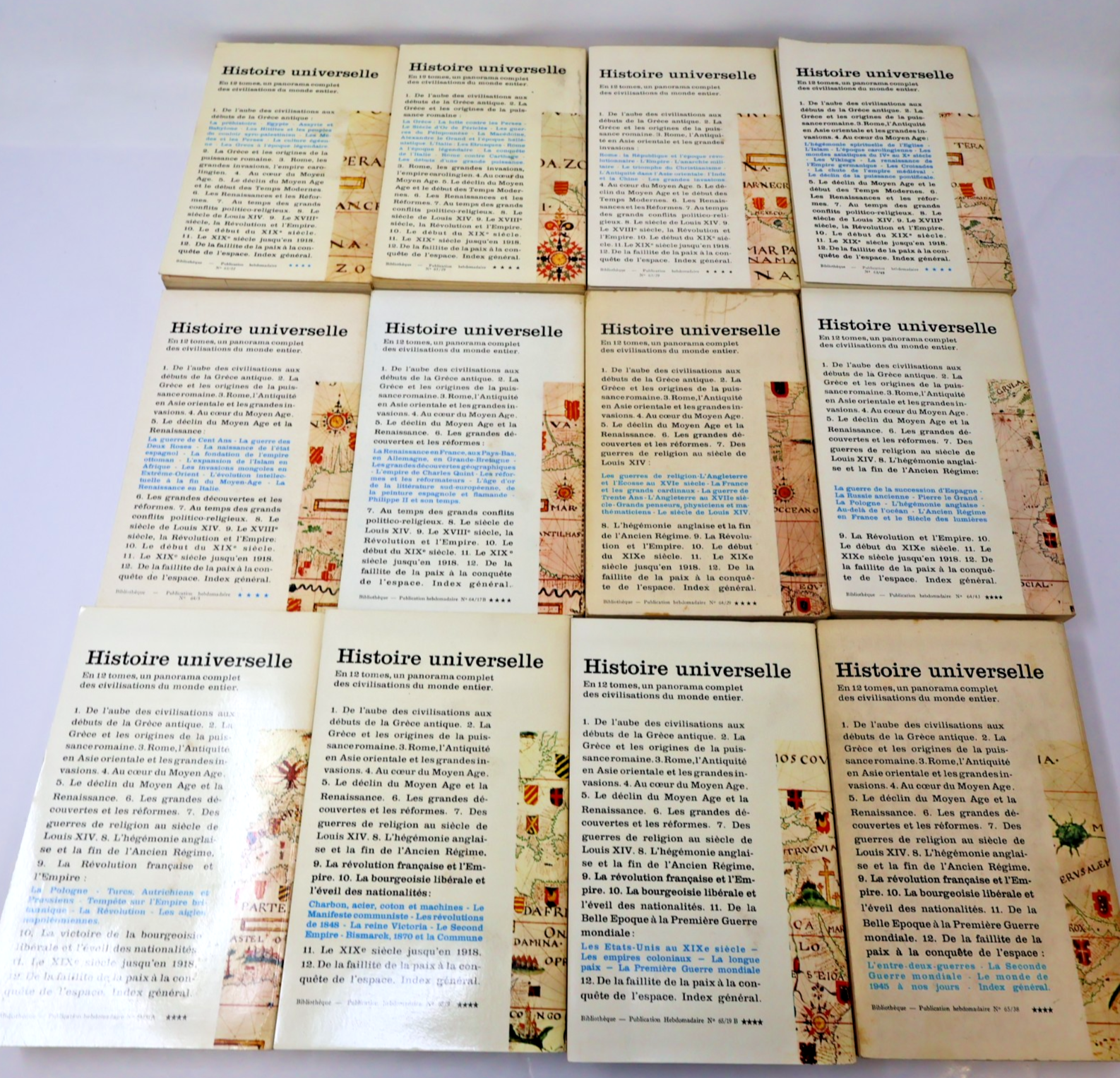 Histoire Universelle #1-12 Marabout Université Complète Lot Carl Grimberg PB 60s