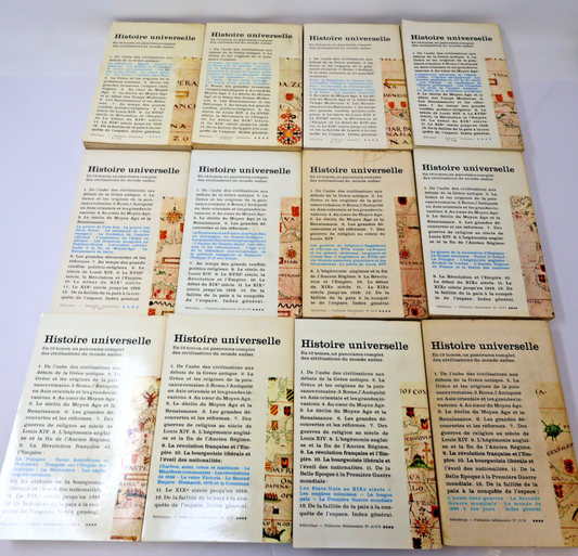 Histoire Universelle #1-12 Marabout Université Complète Lot Carl Grimberg PB 60s