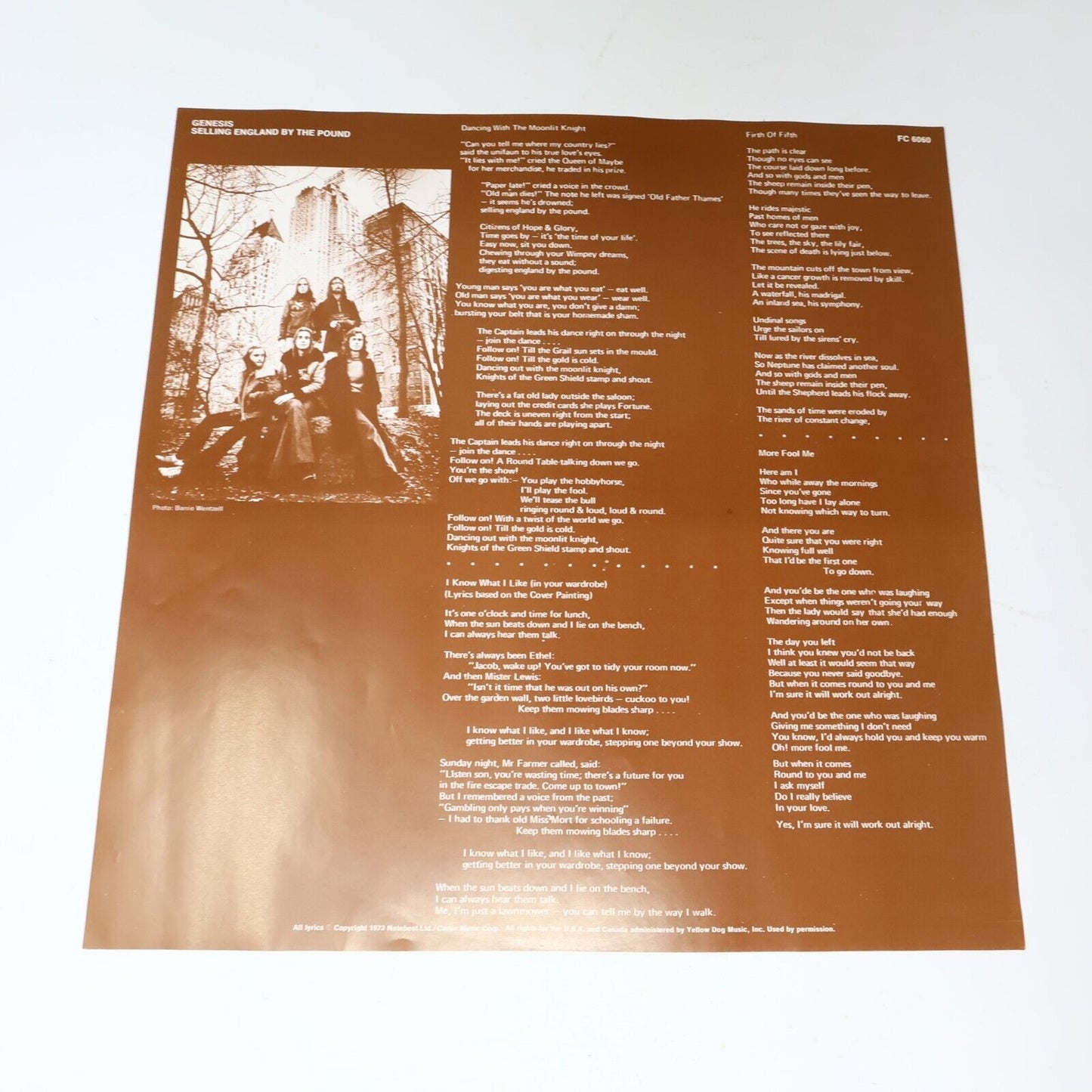 Genesis Selling England By The Pound LP Record Charisma FC 6060 Canada 1973