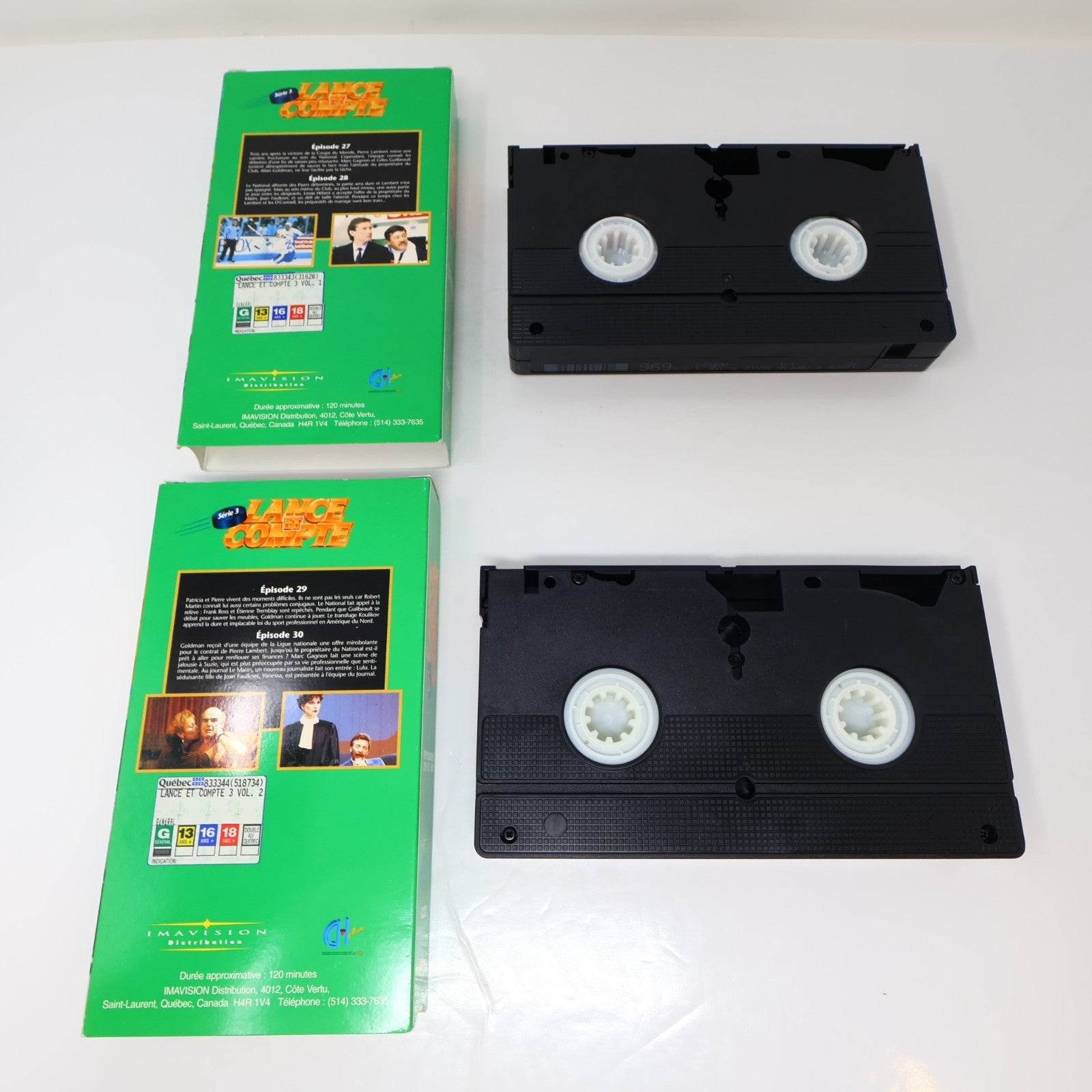 Lance et Compte Lot 15 VHS Série 1-2-3 Pierre Lambert Hockey National Messier