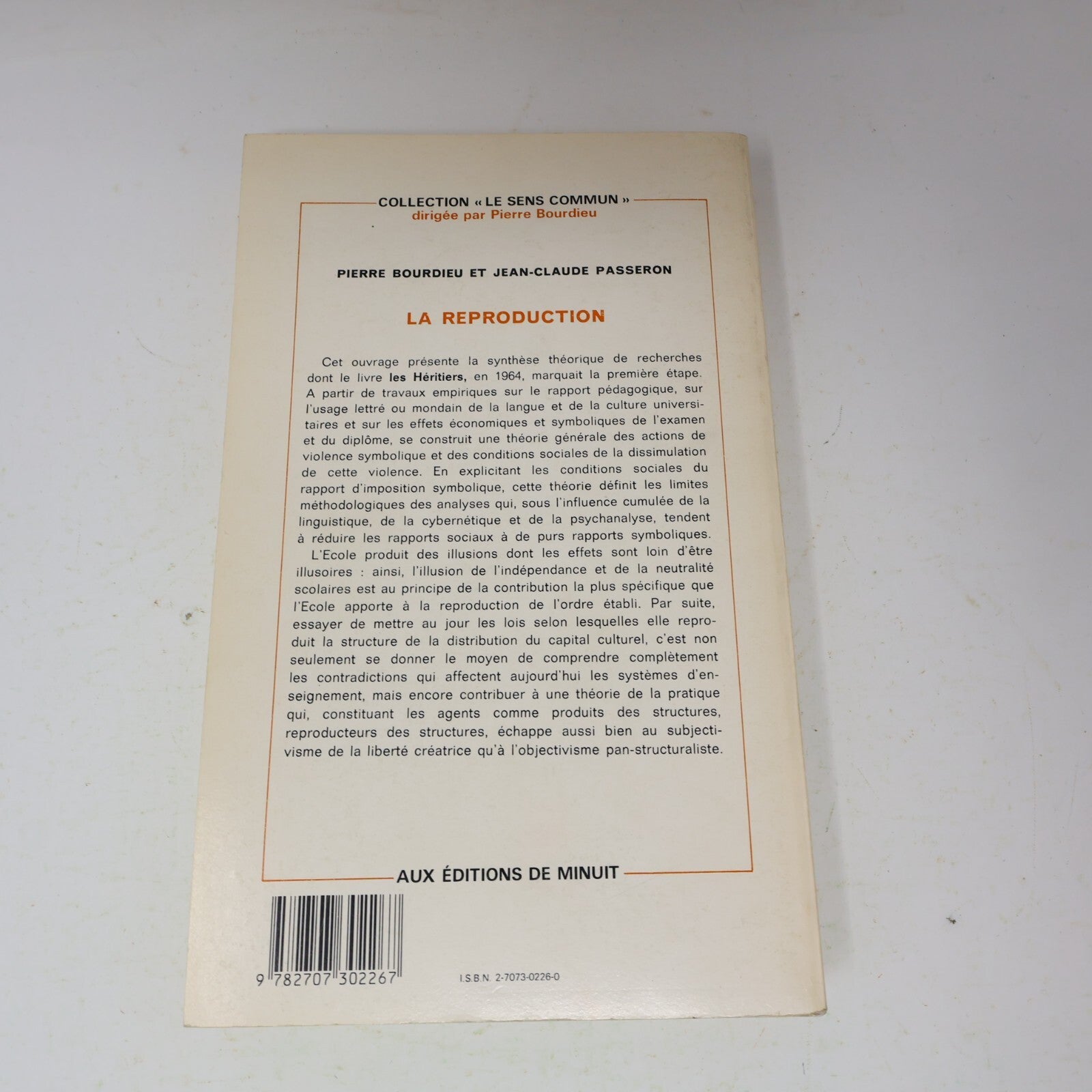 1987 La Reproduction Éléments pour une Théorie du Système d'Enseignement Minuit