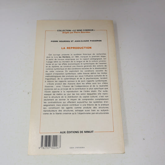 1987 La Reproduction Éléments pour une Théorie du Système d'Enseignement Minuit