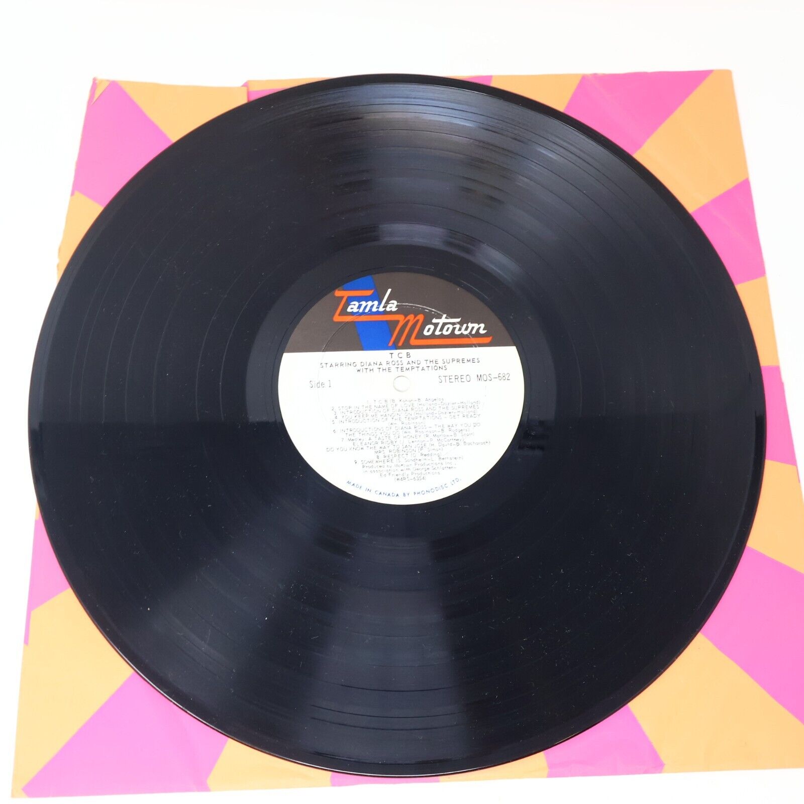 The Original Soundtrack From TCB Diana Ross Supremes Temptations LP Record 1968