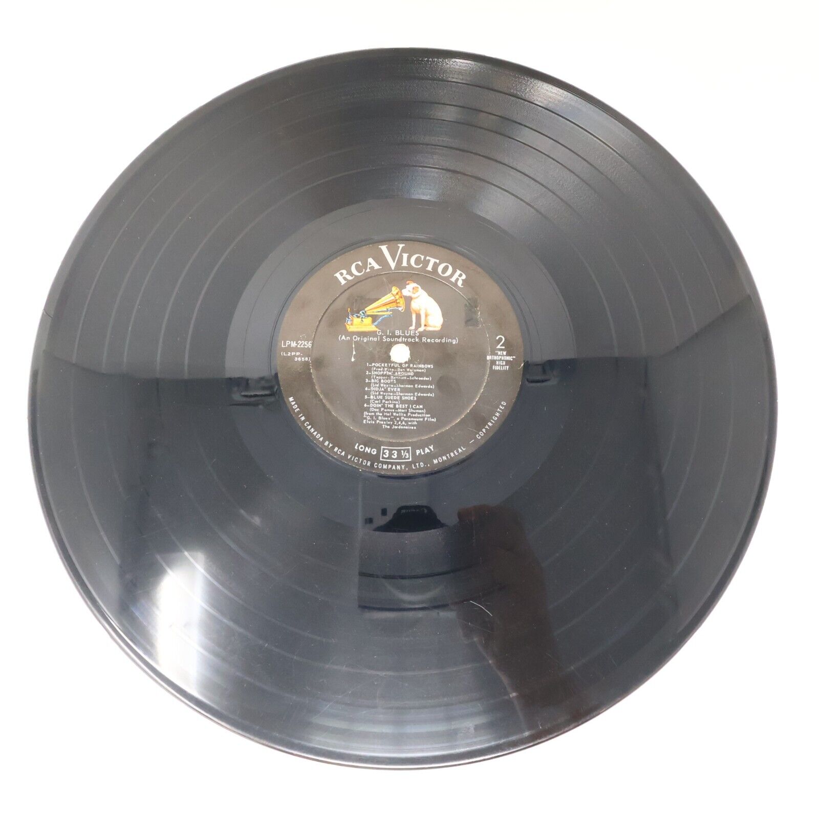 Elvis Presley G. I. Blues LP Record Vinyl RCA Victor LPM-2256 Canada 1960 Mono