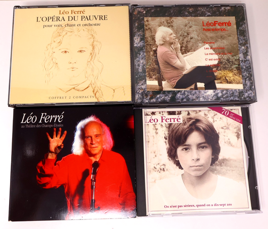 Léo Ferré Lot 4 CD Avec Le Temps/Au Théâtre Des Champs-Élysées/L'Opéra du Pauvre