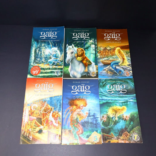 Lot 6 Livres Gaïg #1-5 7 de Dynah Psyché Éditions Michel Quintin Français French