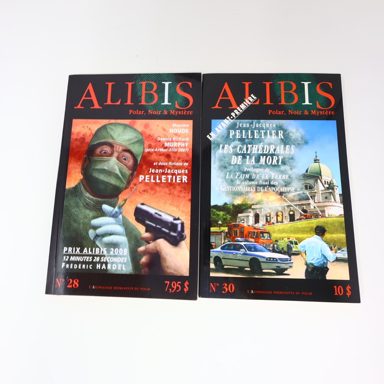 Alibis #1-8, 28, 30 Lot 10 Revues Polar Noir & Mystère Crime et Mystère Policier