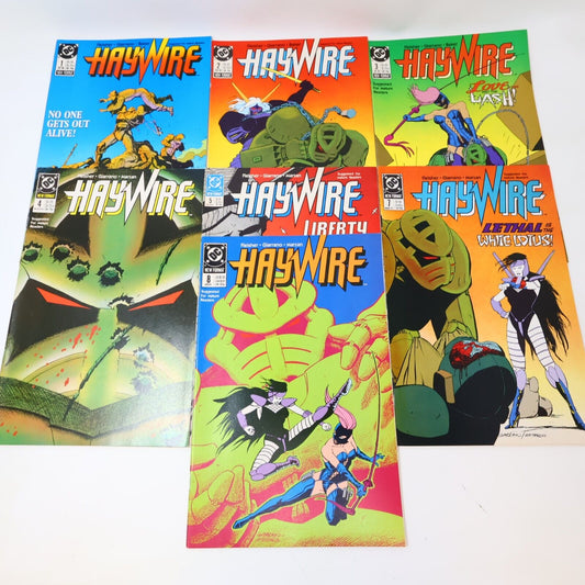 Lot 7 Comics HayWire #1-5, 7-8 Michael Fleisher/Vince Guarrano/Marzan 1980s