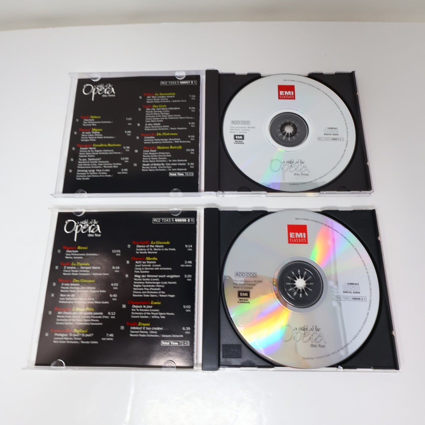 A Night At The Opera 5 CD Set Adam/Bellini/Puccini/Smetana/Massenet/Gounod EMI