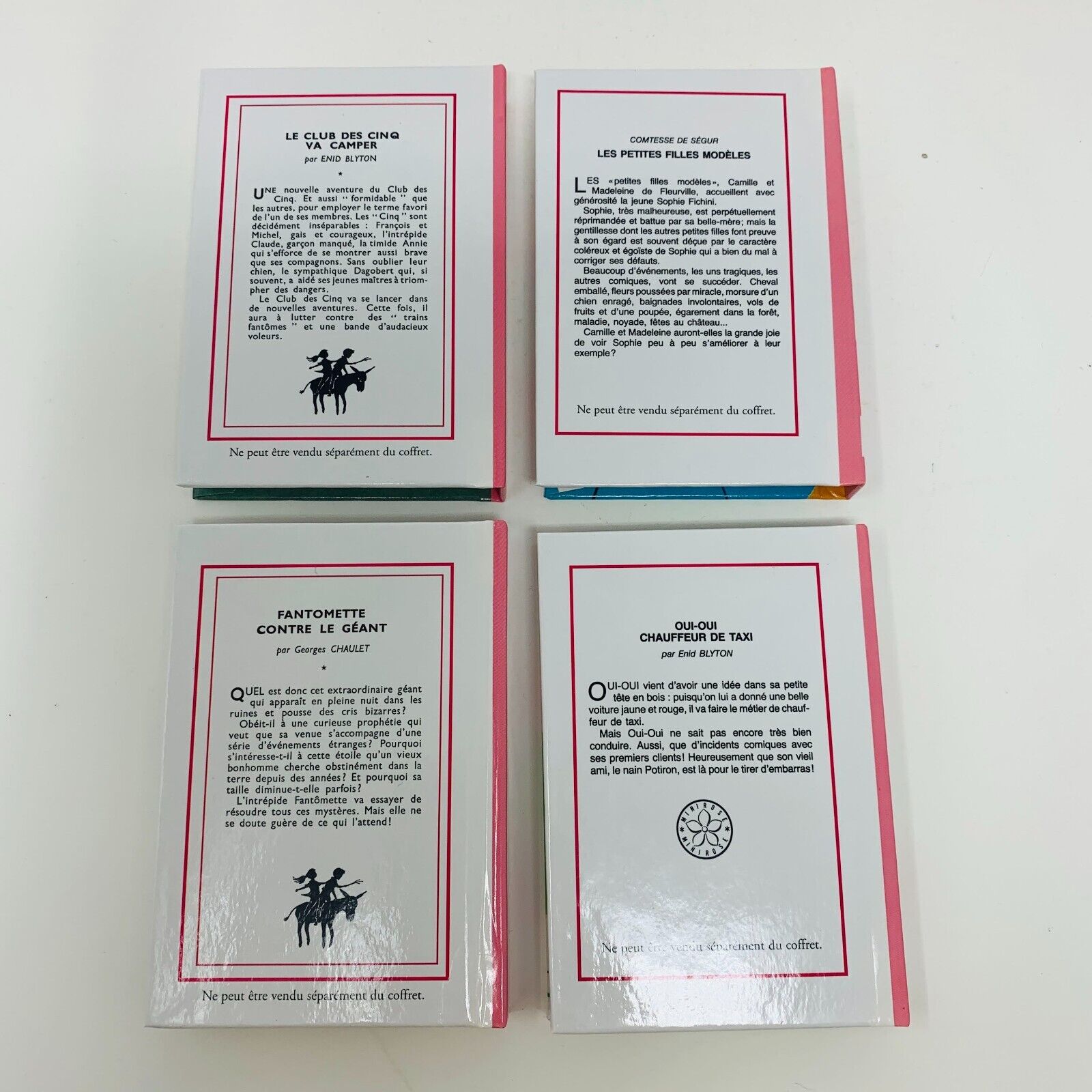 2006 Coffret La Bibliothèque Rose a 150 Ans 4 Livres Miniatures Chaulet Blyton