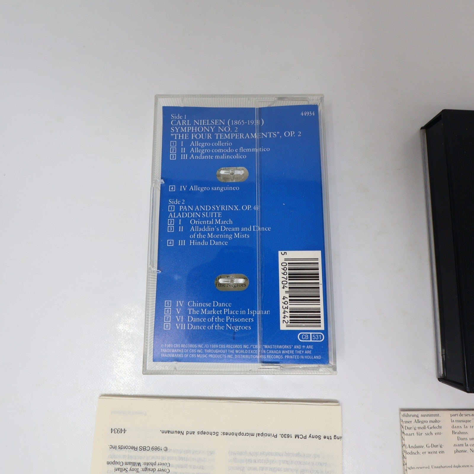 Carl Nielsen 3 Cassettes Lot Symphonies #1-3 Esa-Pekka Salonen/Herbert Blomstedt
