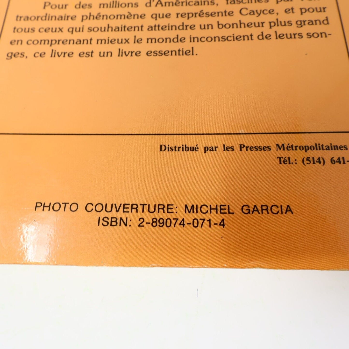 1983 Edgar Cayce les Rêves et la Réalité Harmon Hartzell Bro/Hugh Lynn Cayce PB