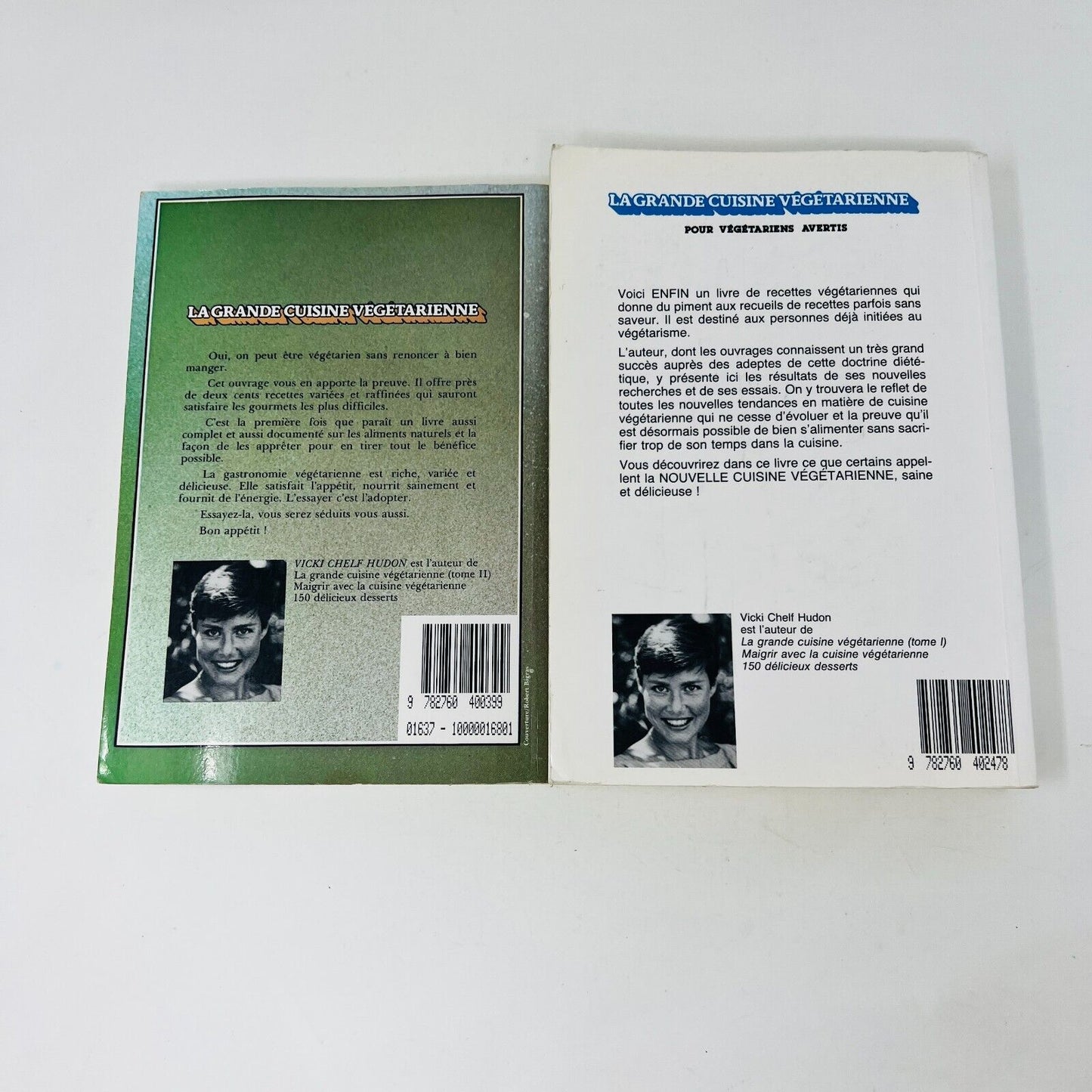 La Grande Cuisine Végétarienne 1-2 Stanké Vicki Chelf Hudon Lot Livres Recettes