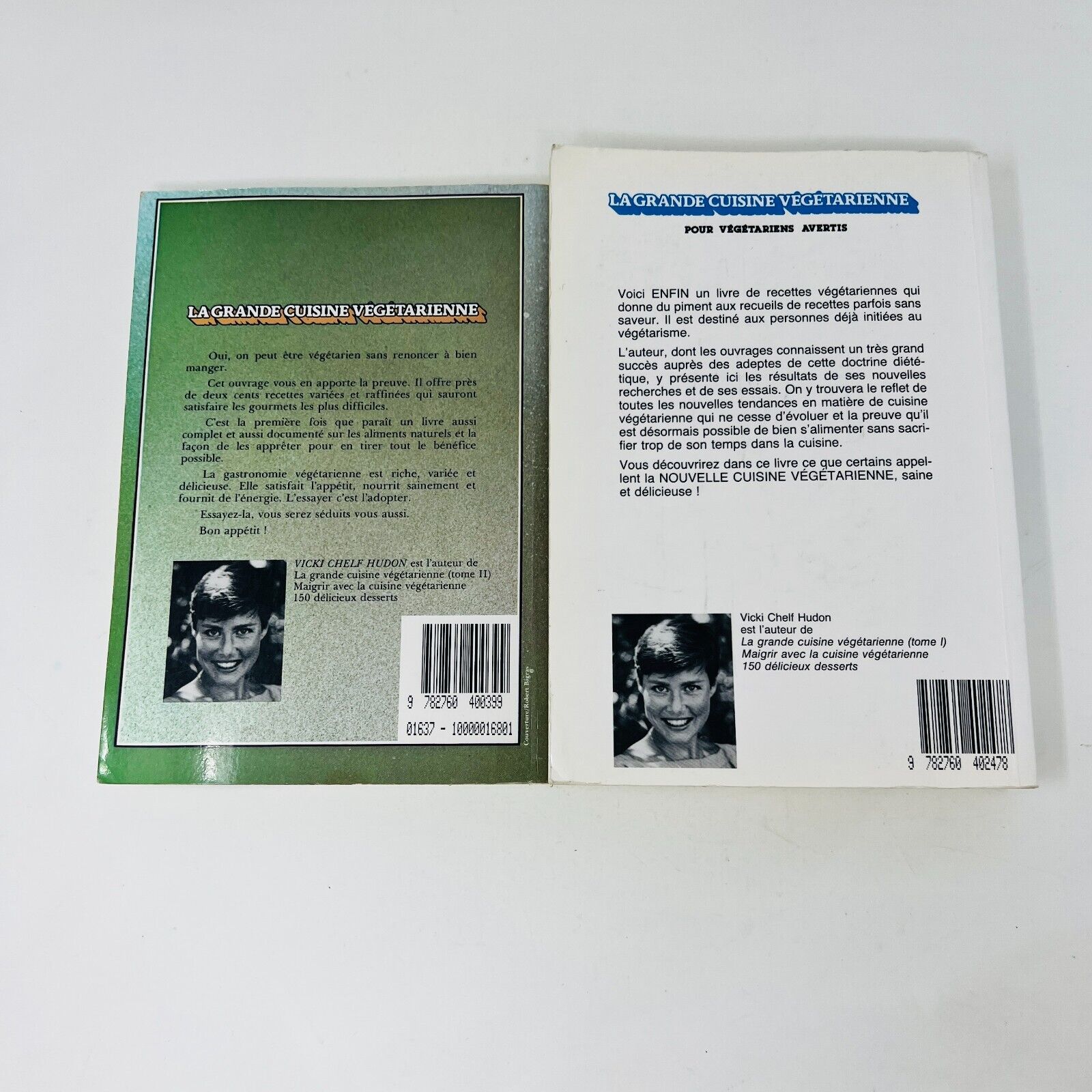 La Grande Cuisine Végétarienne 1-2 Stanké Vicki Chelf Hudon Lot Livres Recettes