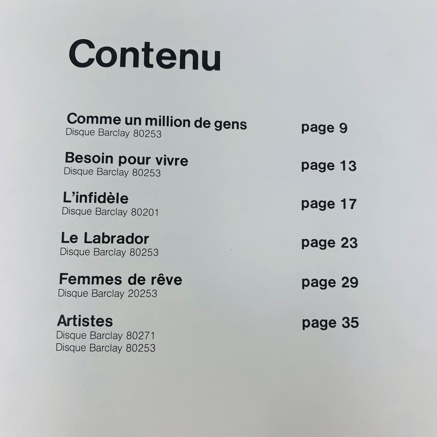 1979 Claude Dubois Partitions Songbook Chant de Mon Pays Piano Guitar Québécois