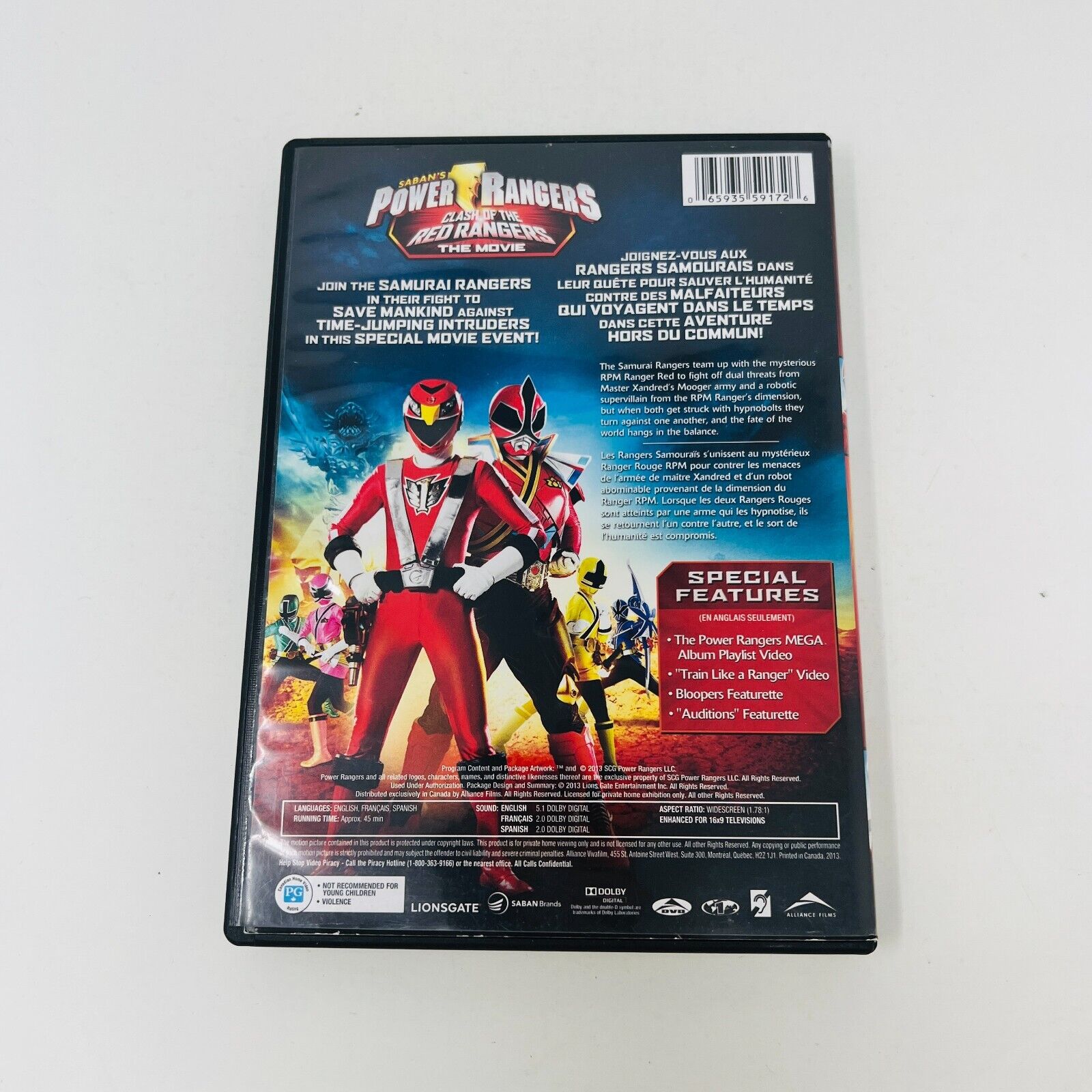 Power Rangers Zeo Vol. 1/Space Vol 1/Clash of the Red Rangers Movie Lot of 3 DVD