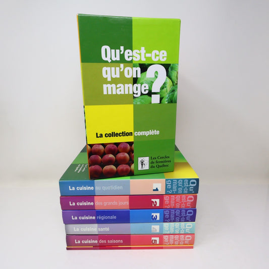 Coffret qu'est-ce qu'on Mange Les Cercles de Fermières du Québec 2003 Français