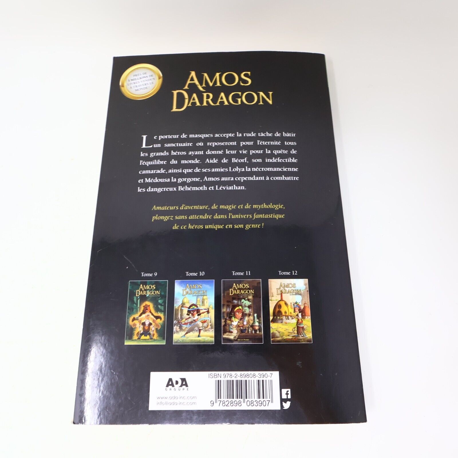 Lot 3 Livres Le Sanctuaire des Braves #1-3 Amos Daragon Bryan Perro Ada French