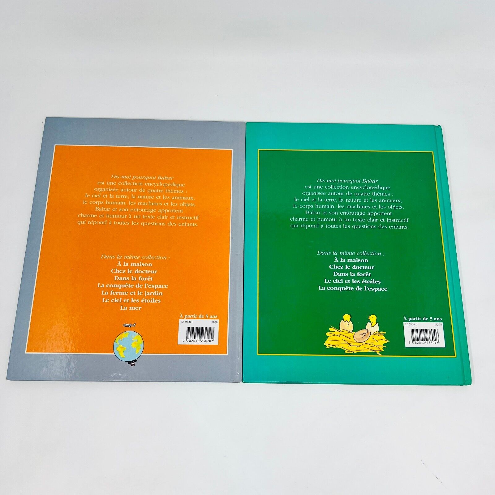 6x Babar Dis Moi Pourquoi/French Lessons en Francais Espace/Étoiles/Transport