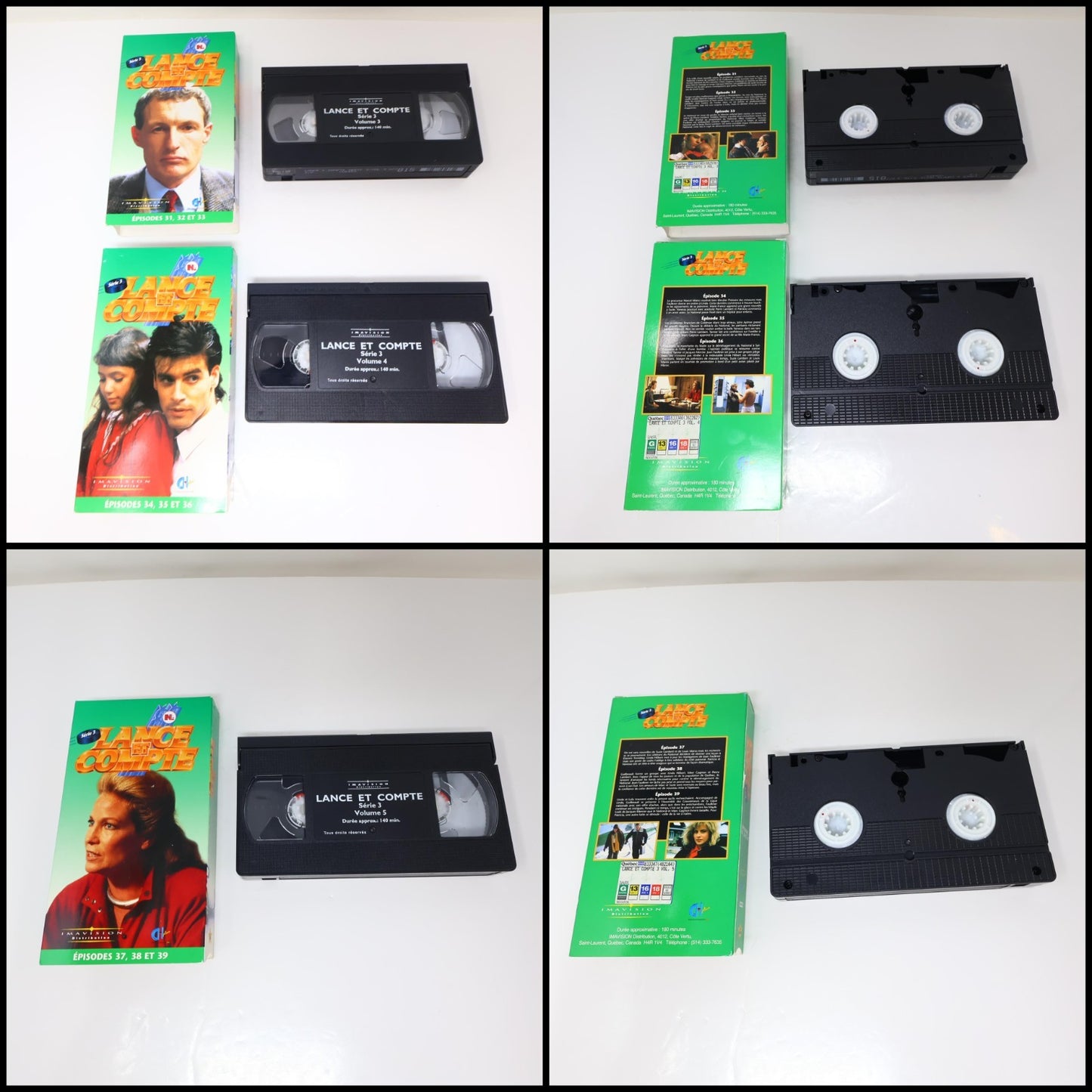 Lance et Compte Lot 15 VHS Série 1-2-3 Pierre Lambert Hockey National Messier