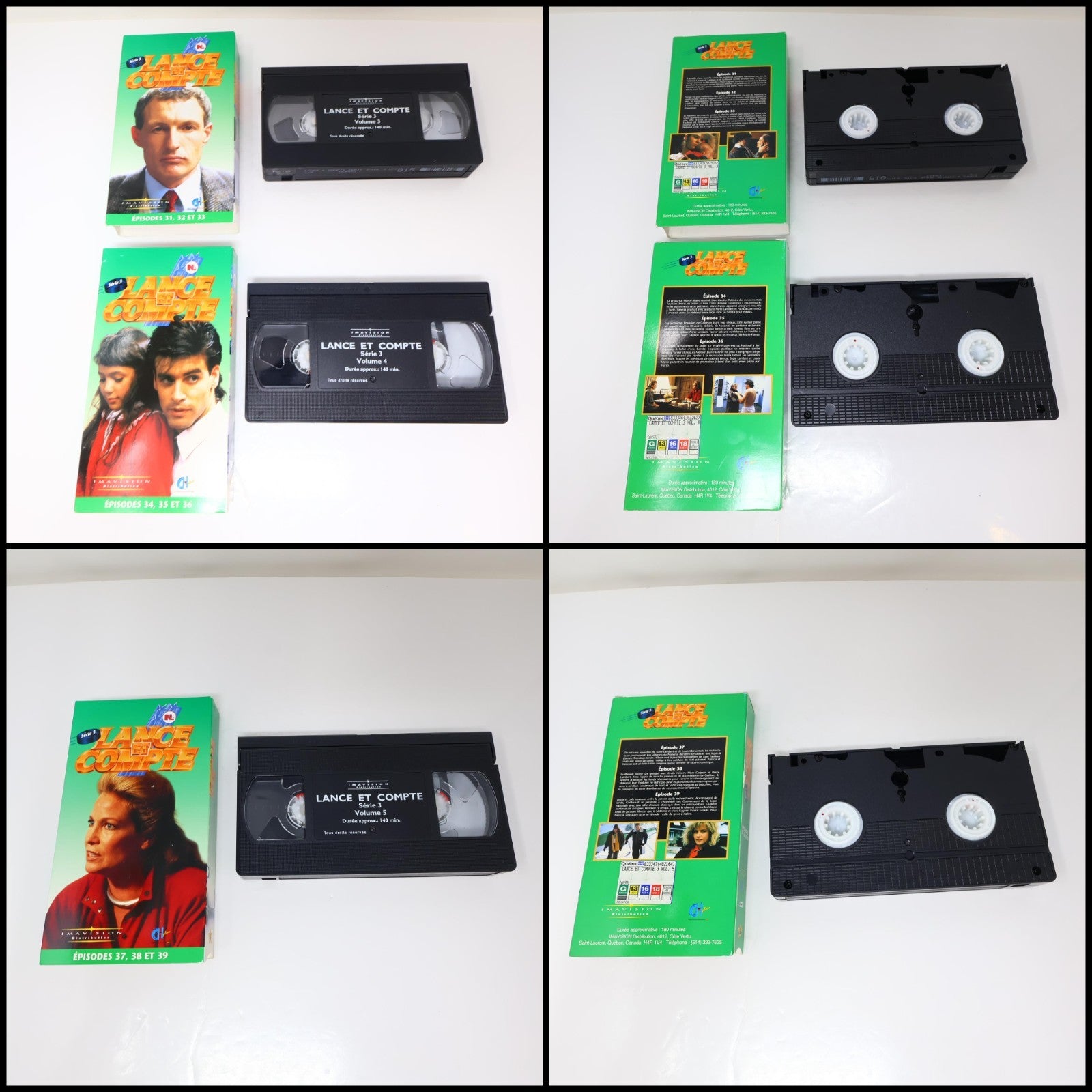 Lance et Compte Lot 15 VHS Série 1-2-3 Pierre Lambert Hockey National Messier