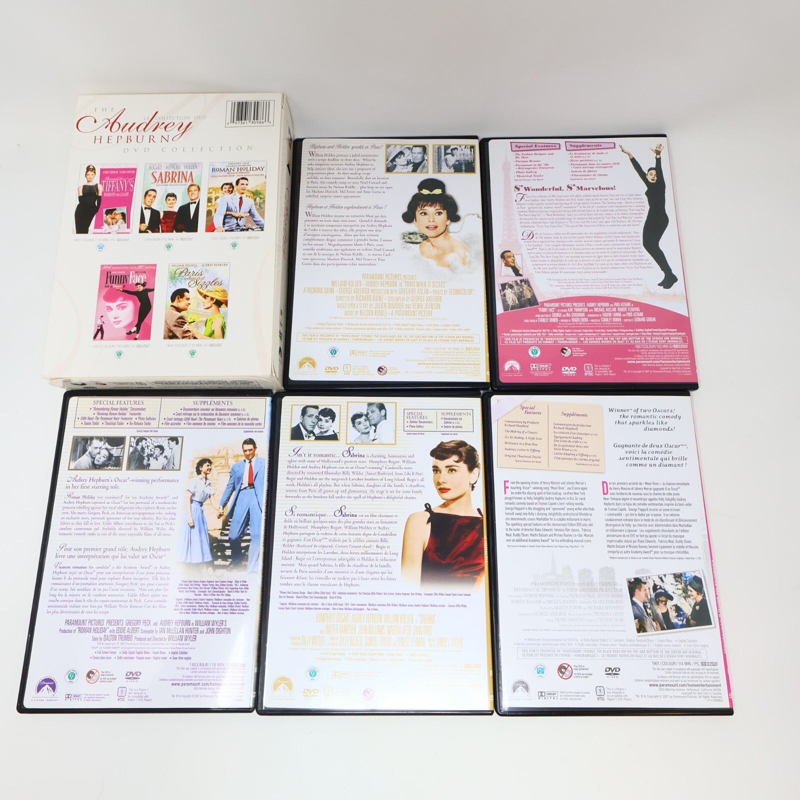 The Audrey Hepburn 5 DVD Collection Breakfast at Tiffany's/Sabrina/Funny Face