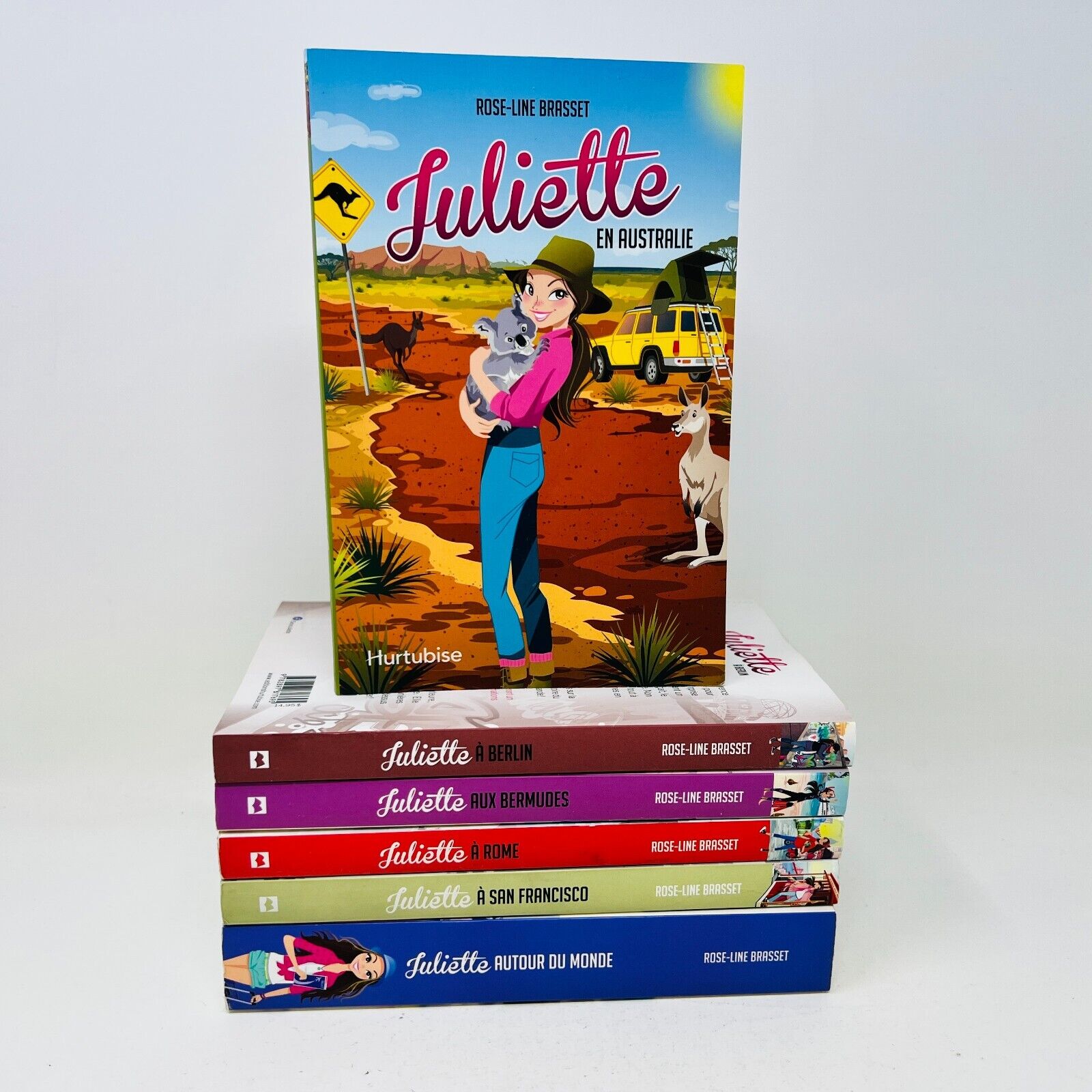 6x Juliette à Berlin/San Francisco/Rome Rose-Line Brasset Lot Livres Hurtubise