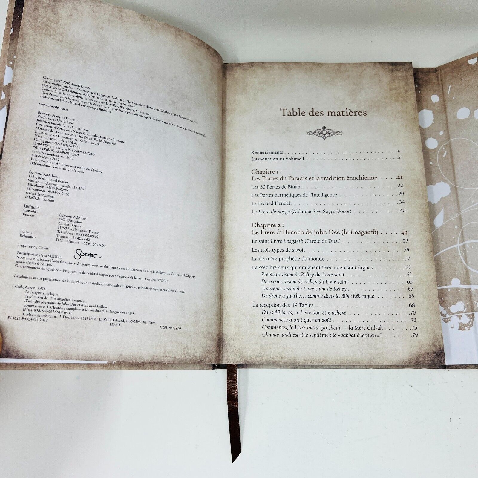 La Langue Angélique Volume 1 de Aaron Leitch ADA Histoire Mythes Anges Français