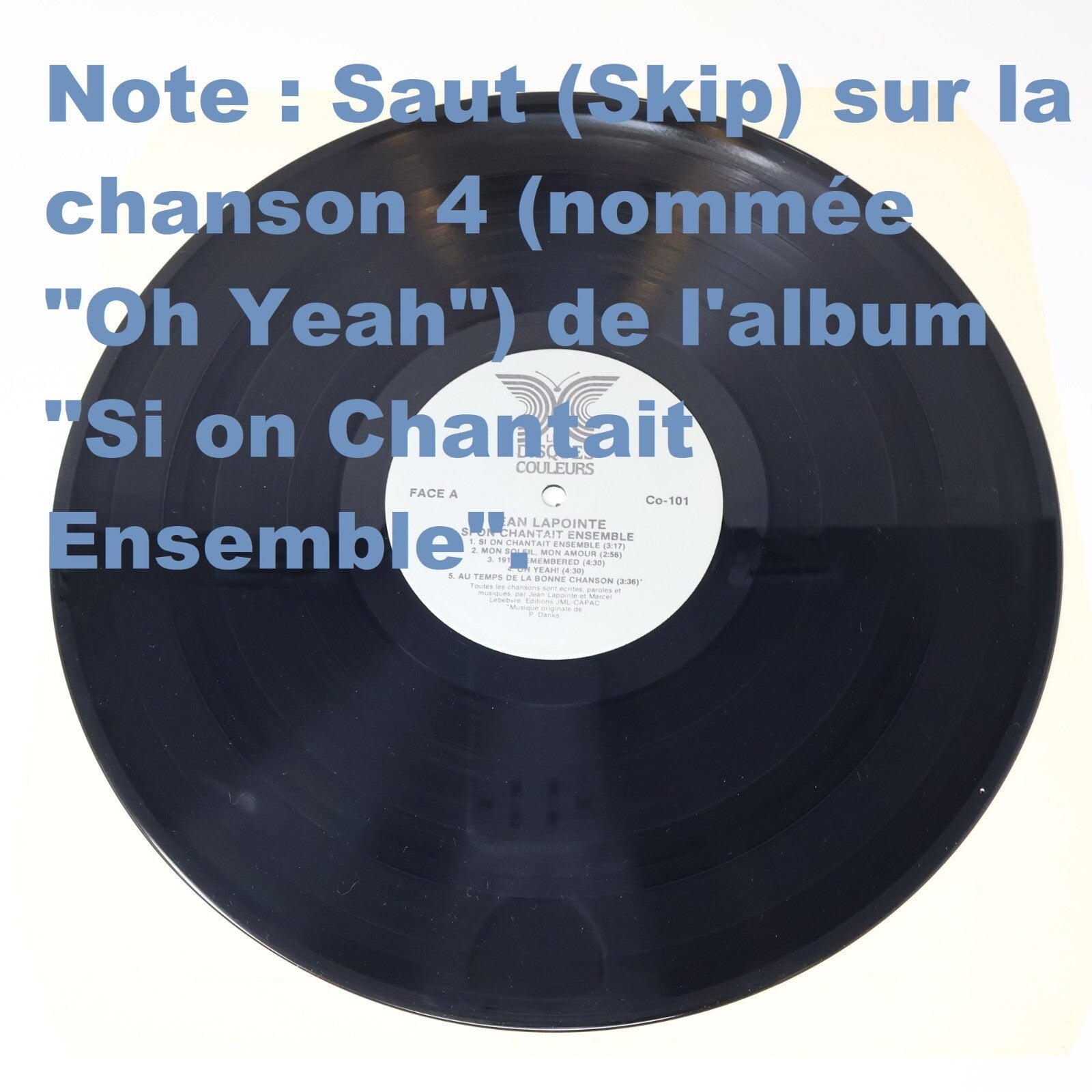 Jean Lapointe Lot 3 Disques Jongleur/Si On Chantait/Chante la ta Chanson Record