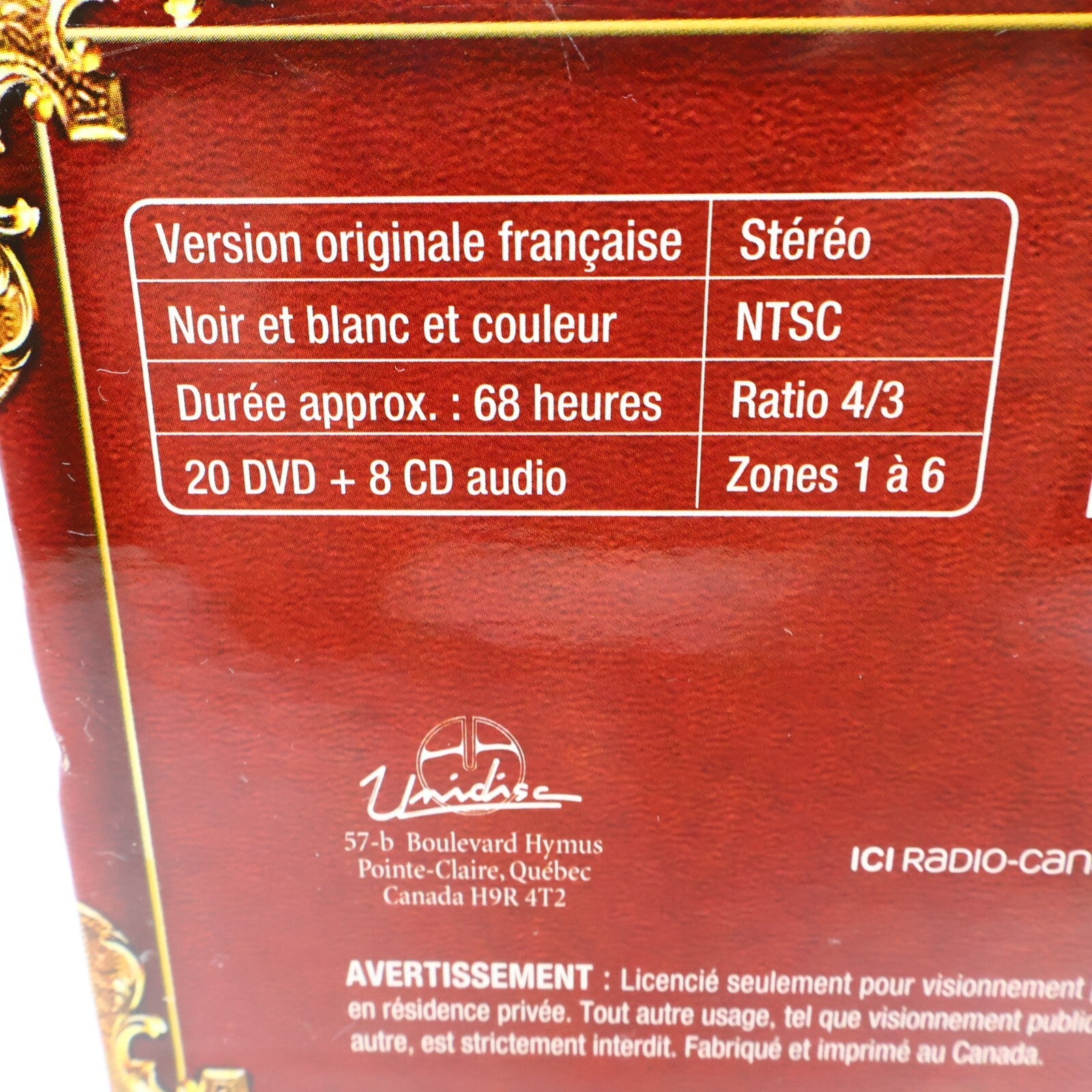 Les Belles Histoires des Pays d'en Haut Coffret 20 DVD/8 CD 4:3 Séraphin/Donalda
