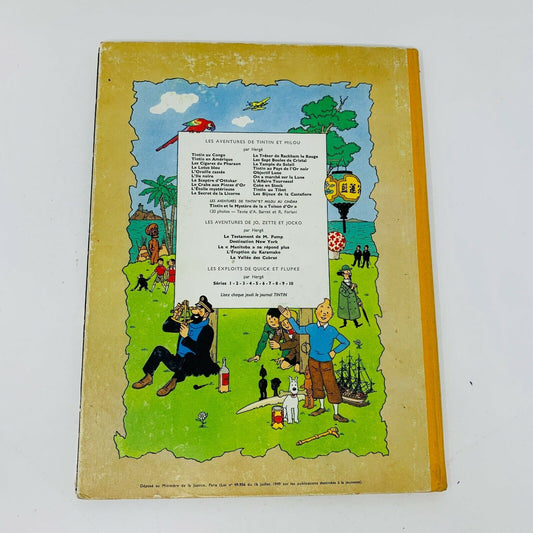 1964 Tintin Au Pays de l'Or Noir Casterman Hergé en Français Bande Dessinée B35