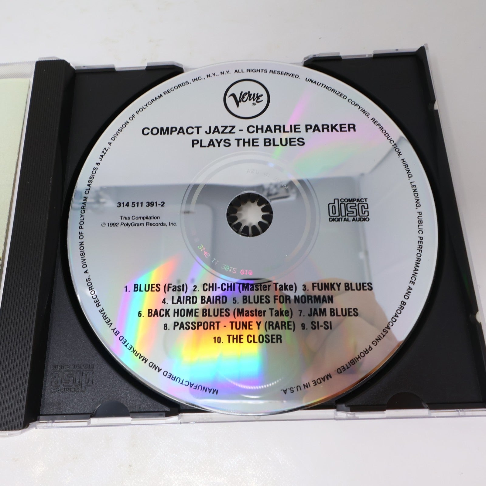 Charlie Parker 2 CDs Lot Plays the Blues/Plays Standards Jazz Bop 1992 1994 90s