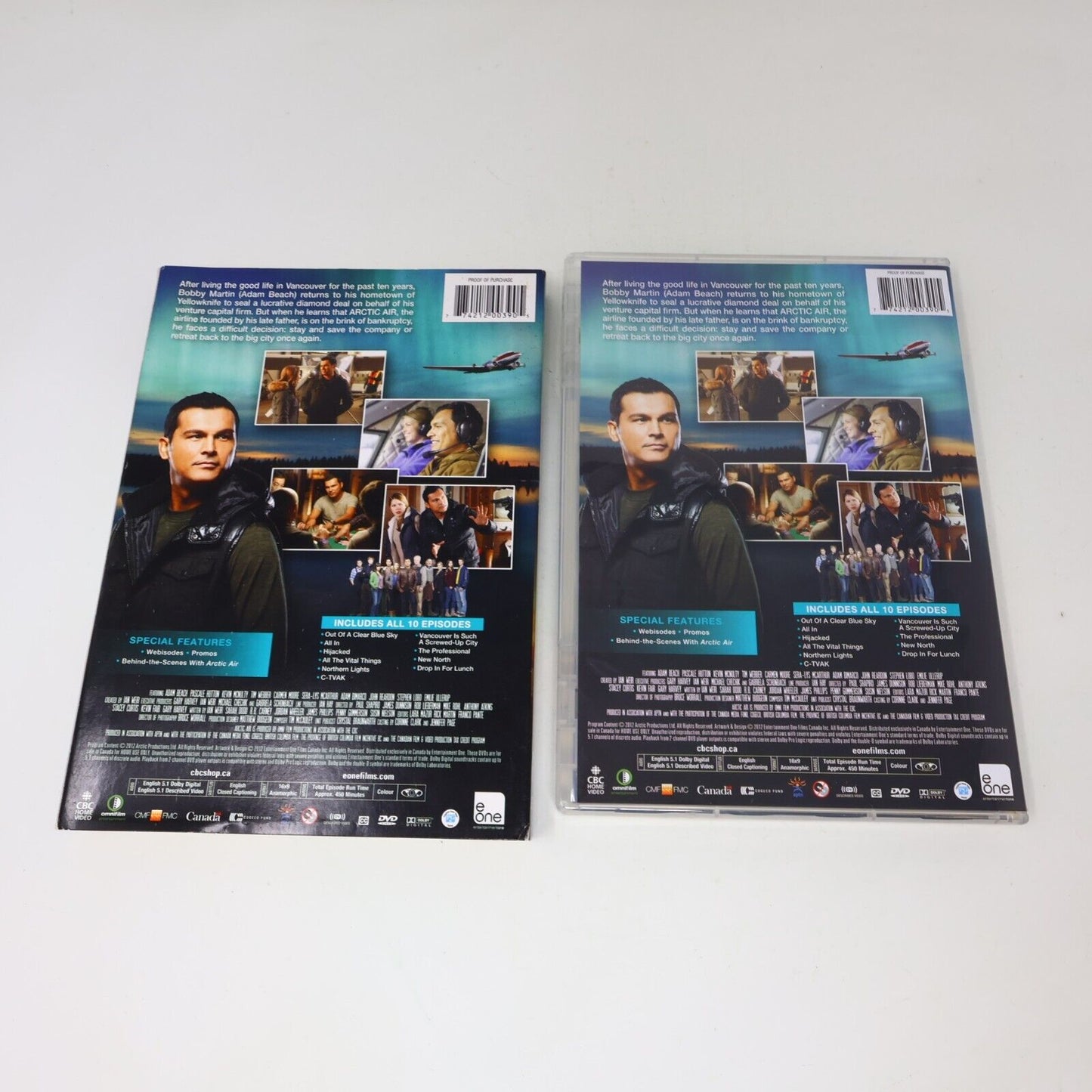 Arctic Air Season 1 DVD 2012 Tested 16:9 Canadian NTSC CBC Adam Beach P. Hutton