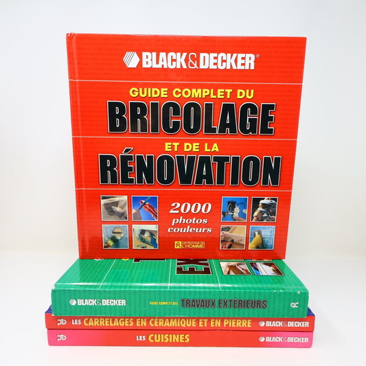Guide Complet Black & Decker Lot Bricolage/Rénovation/Travaux Extérieurs/Cuisine