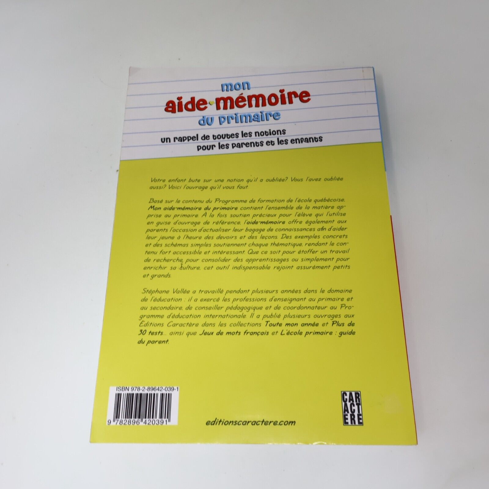 2008 Mon Aide-Mémoire du Primaire Enfants École de Stéphane Vallée Français PB