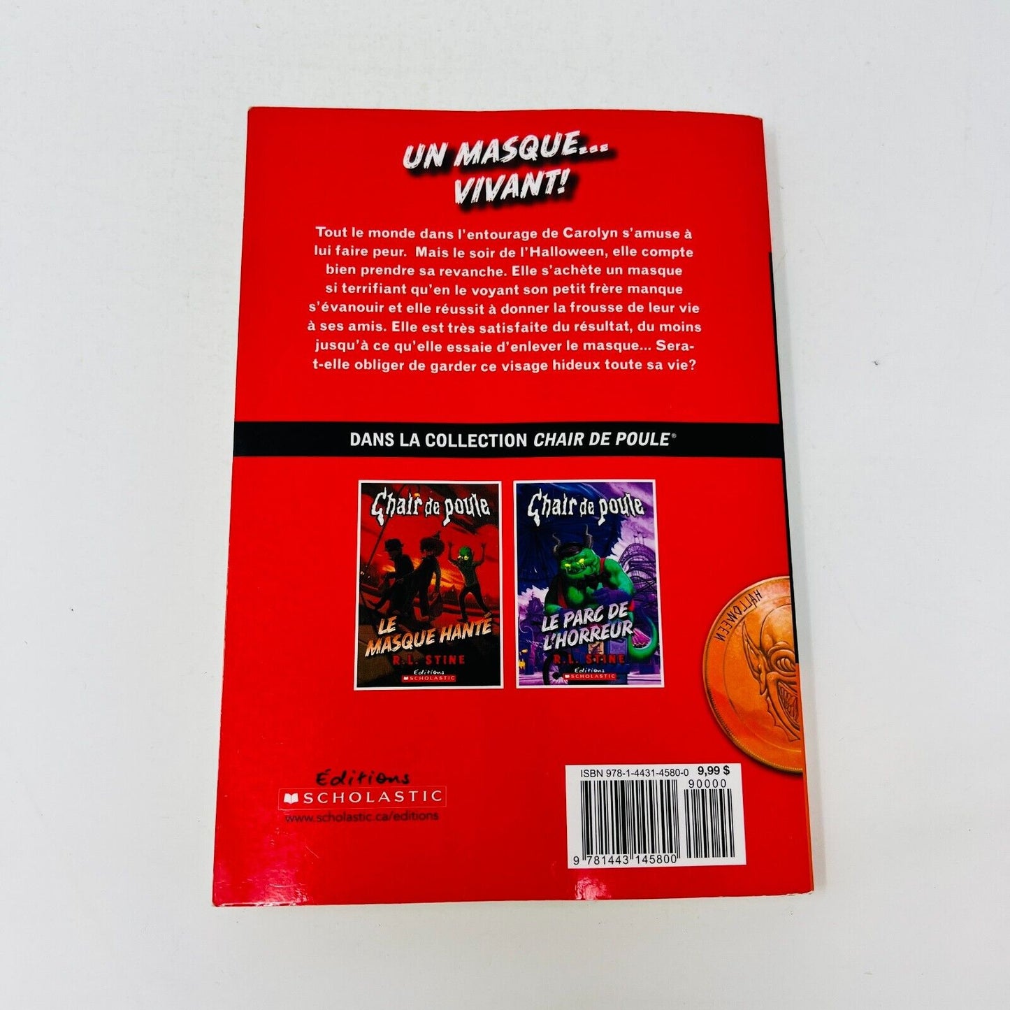 4x Chair de Poule Lot Goosebumps in French/Français R.L. Stine Le Masque Hanté