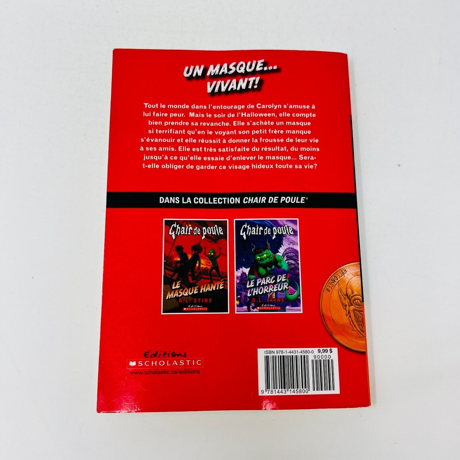 4x Chair de Poule Lot Goosebumps in French/Français R.L. Stine Le Masque Hanté