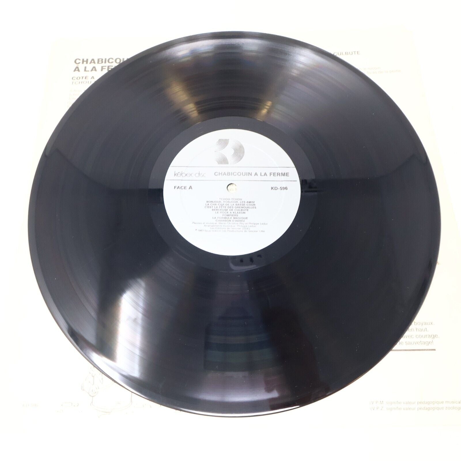 Chabicouin + À la Ferme Lot 2 Disques LP Enfants Français Kébec Disque L'Encrier