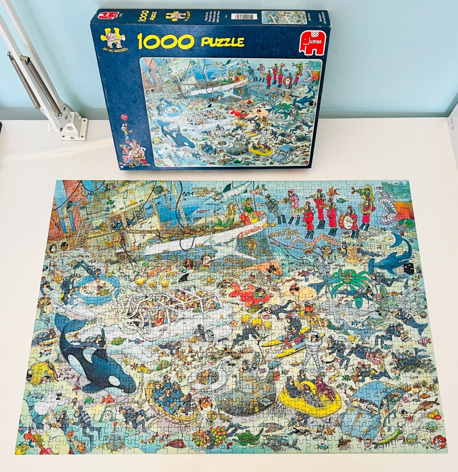 Deep Sea Fun Jumbo 17079 Complete Jigsaw Puzzle by Jan Van Haasteren 1000 Pieces